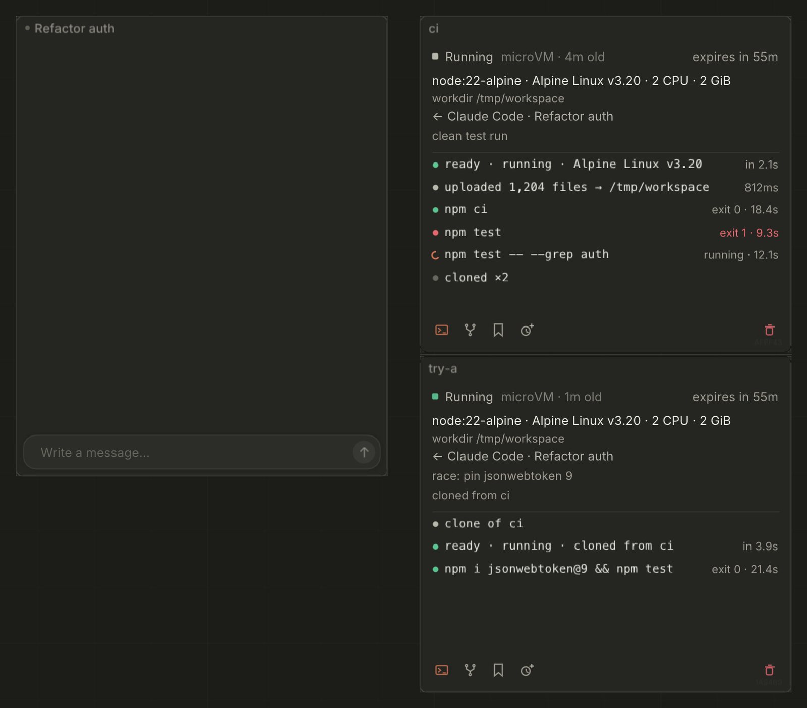 Fork a live microVM.