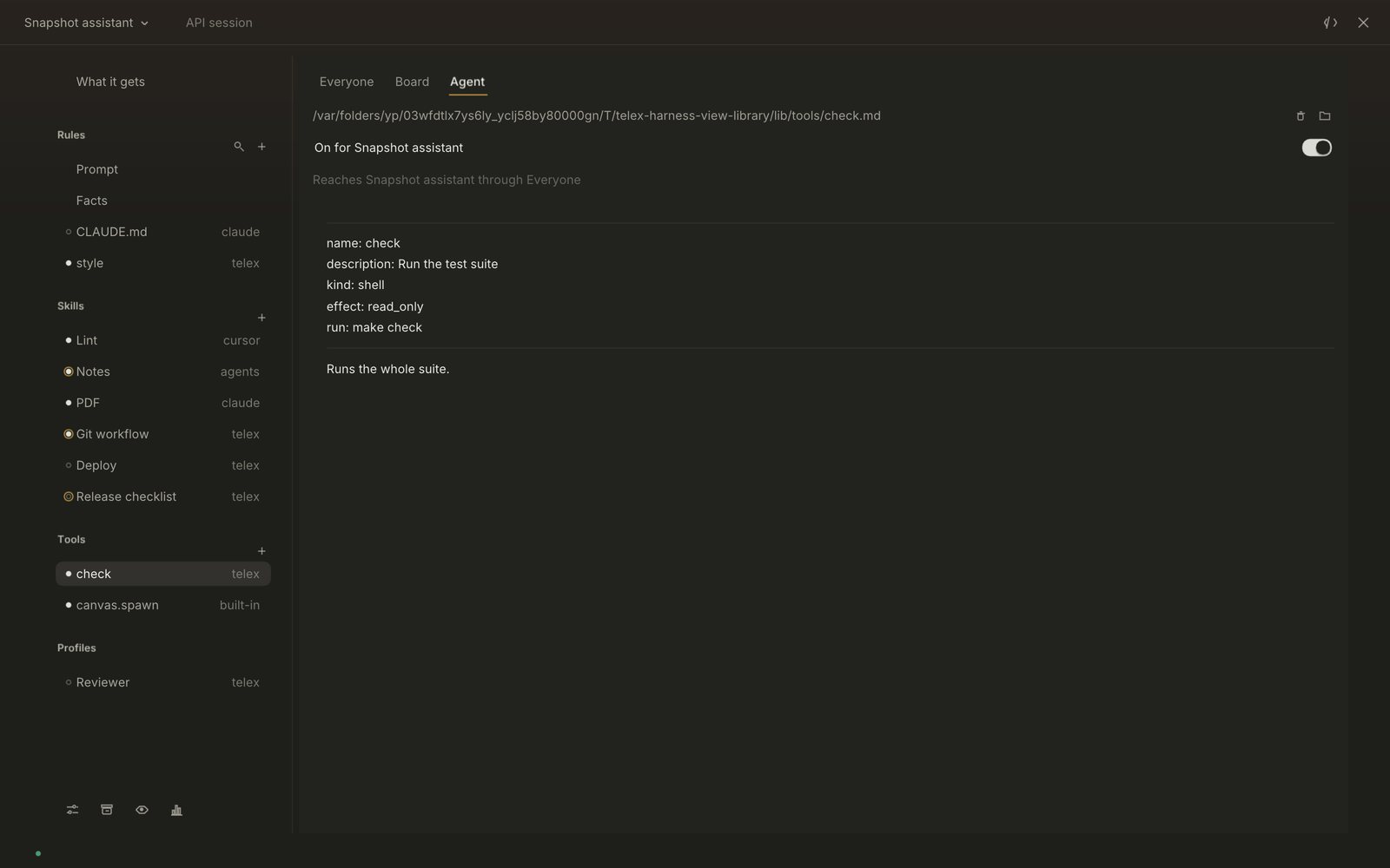The tool, as a file.