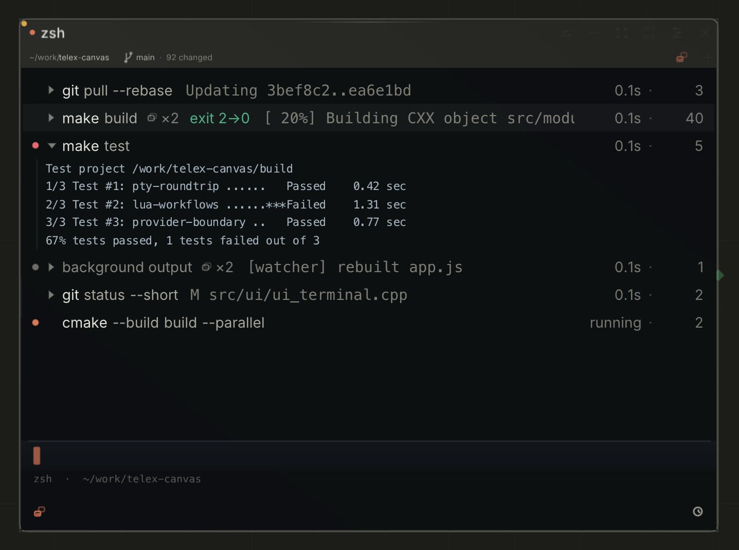Blocks, not scrollback.
